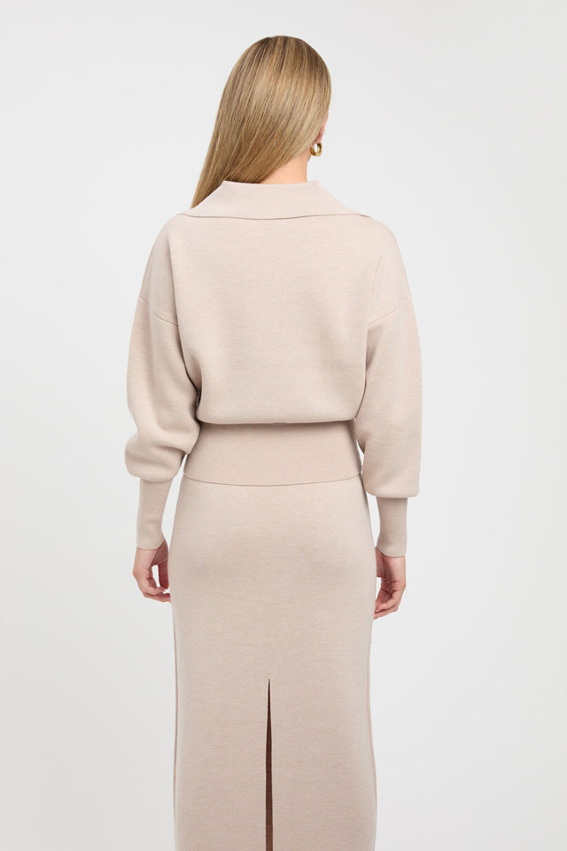 product Dalton Polo Jumper Kookai Round neck Relaxed white womens-jumpers 