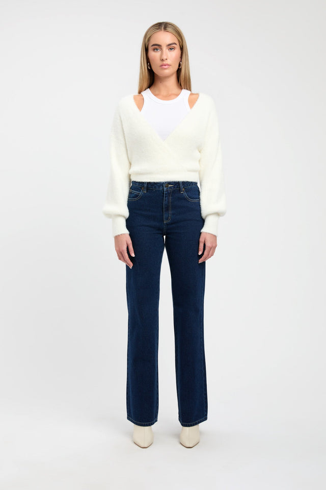 product Mylo Wrap Cardigan Kookai Fitted Boatneck Long sleeve Womens-Blouse 