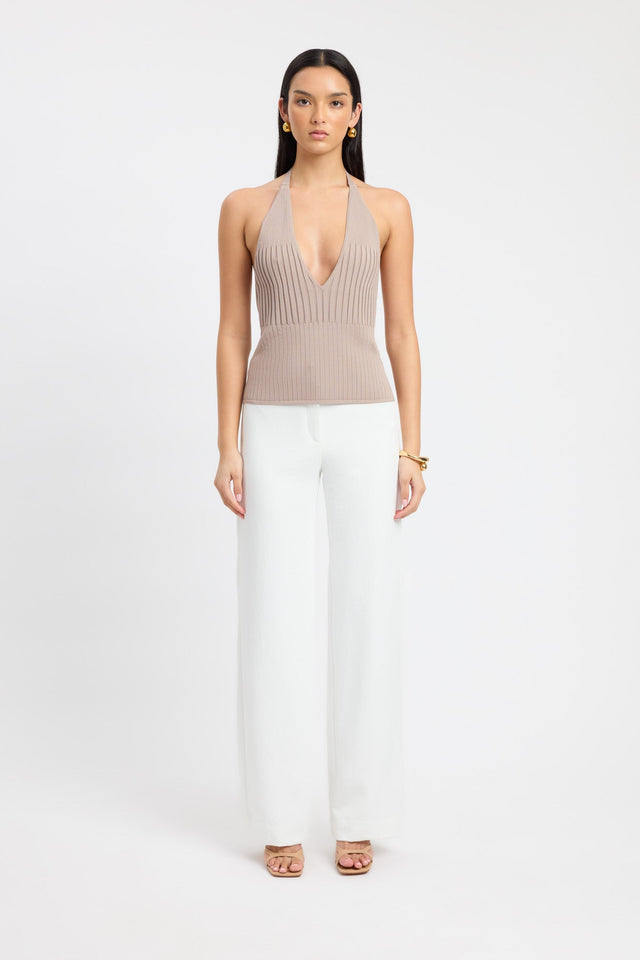 product Serah Halter Top Kookai Fitted Asymmetry Sleeveless Womens-Blouse 