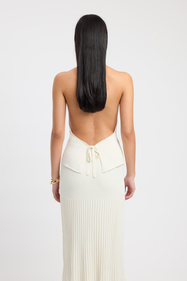 front Serah Halter Top Kookai Fitted Asymmetry Sleeveless Womens-Blouse 