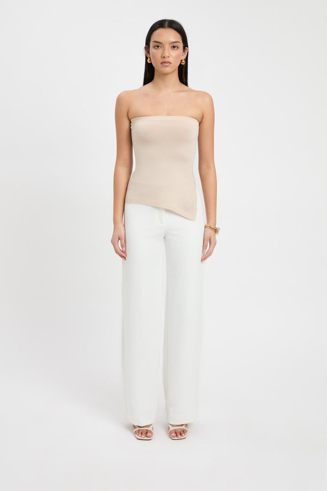 front Isla Top Kookai Fitted Straight Sleeveless Womens-Blouse 