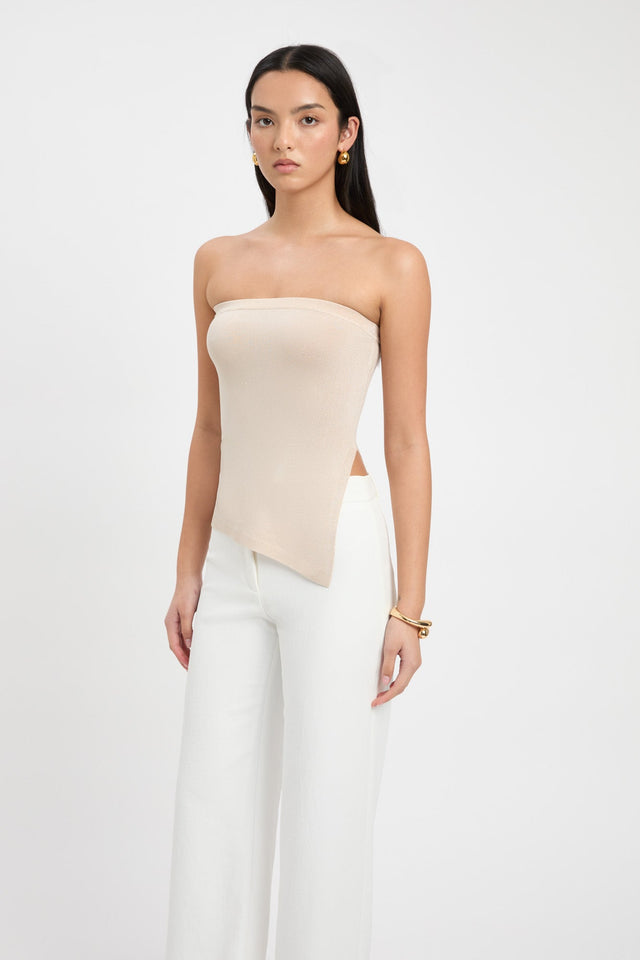 product Isla Top Kookai Fitted Asymmetry Sleeveless Womens-Blouse 