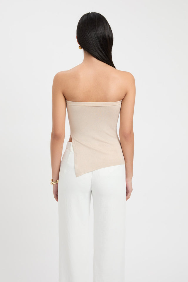 back Isla Top Kookai Fitted Straight Sleeveless Womens-Blouse 