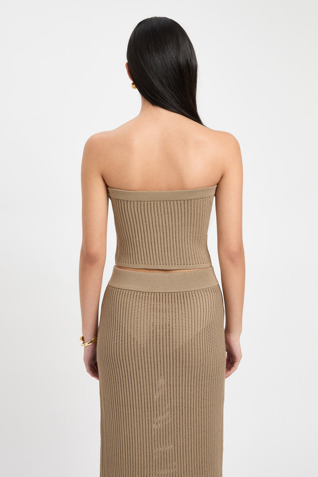 back Cairo Strapless Top Kookai Fitted Straight Sleeveless Womens-Blouse 