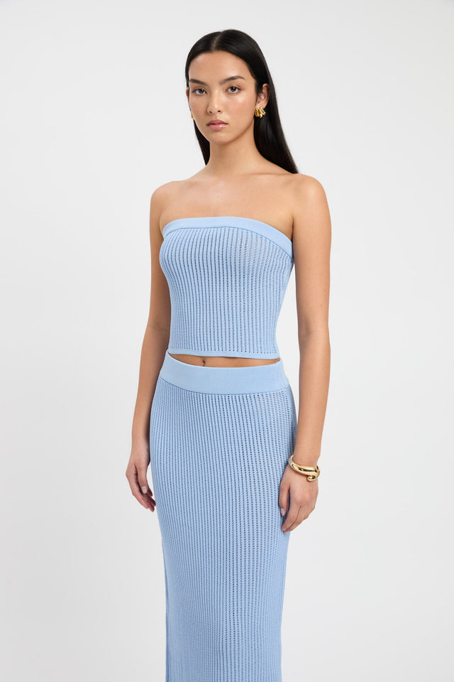 front Cairo Strapless Top Kookai Fitted Straight Sleeveless Womens-Blouse 