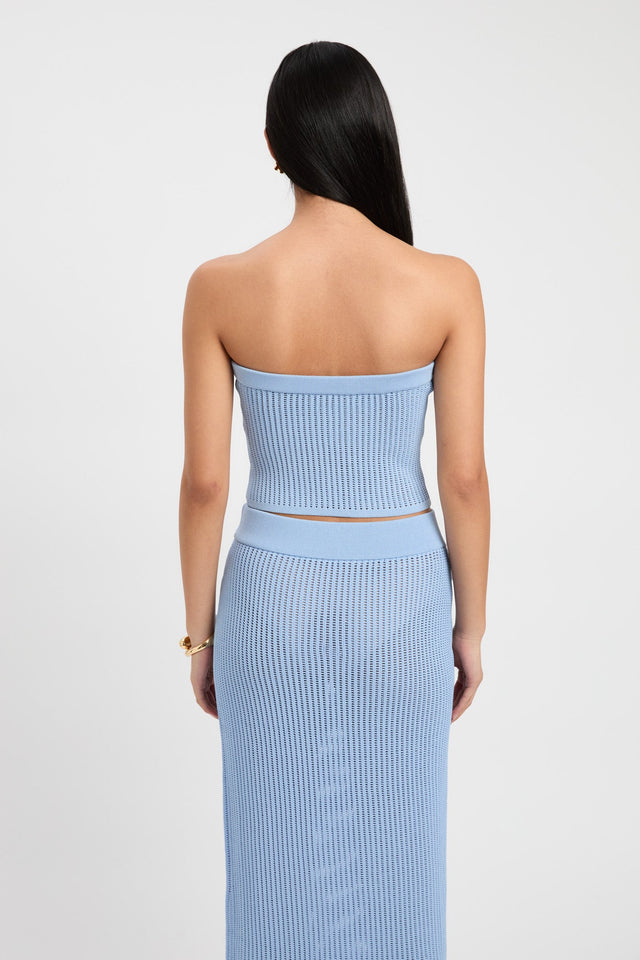 back Cairo Strapless Top Kookai Fitted Straight Sleeveless Womens-Blouse 