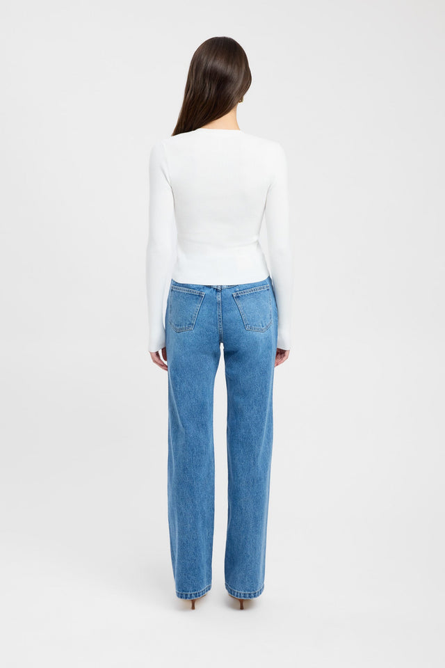 back Lola Cardigan Kookai Full sleeve Fitted beige womens-cardigans 