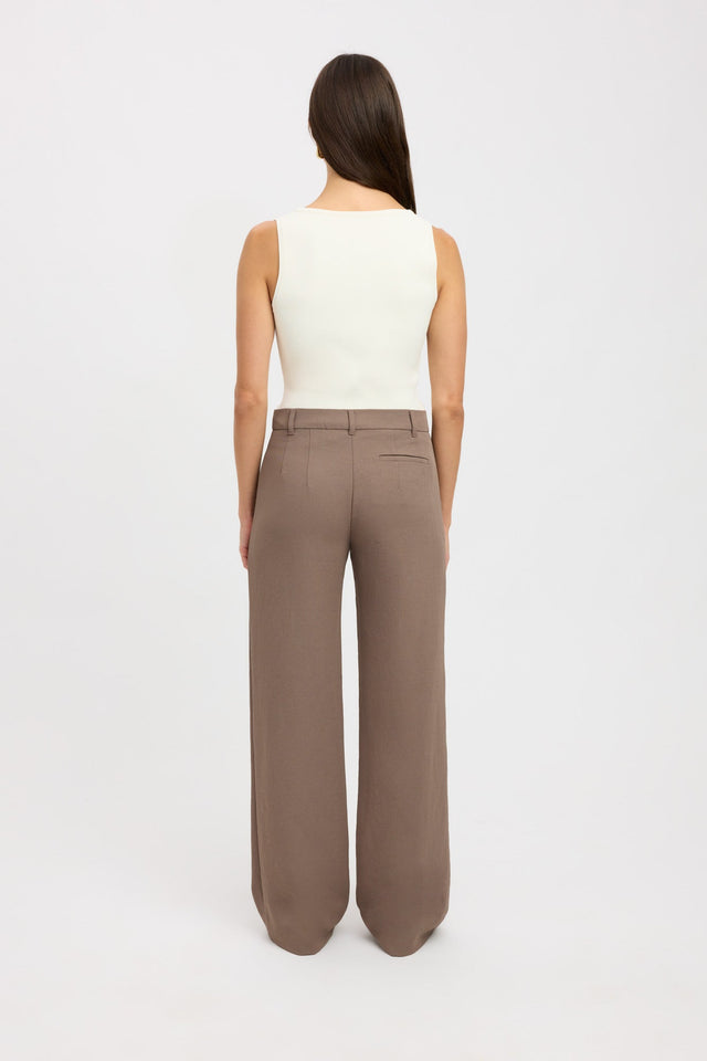 back April Vee Top Kookai Fitted V-neck Sleeveless Womens-Blouse 