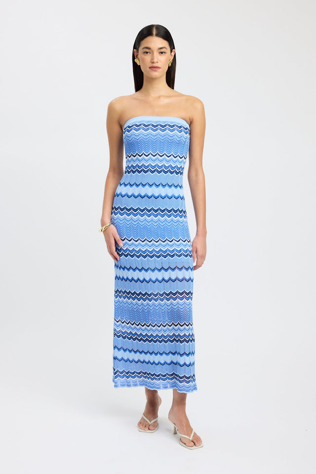 front Eadie Maxi Dress Kookai Straight Maxi Fitted Straight brown womens-dresses 