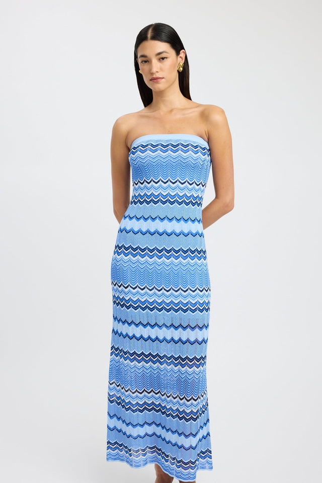 side Eadie Maxi Dress Kookai Straight Maxi Fitted Straight brown womens-dresses 