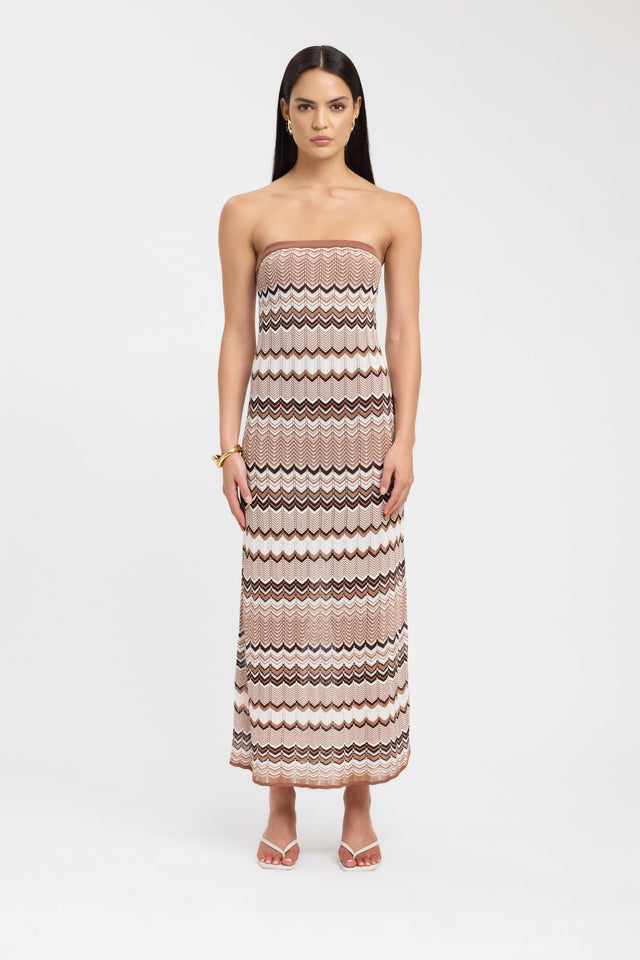 front Eadie Maxi Dress Kookai Straight Maxi Relaxed Straight white womens-dresses 