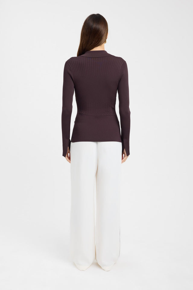 back Serah Shirt Kookai Fitted V-neck Long sleeve Womens-Blouse 