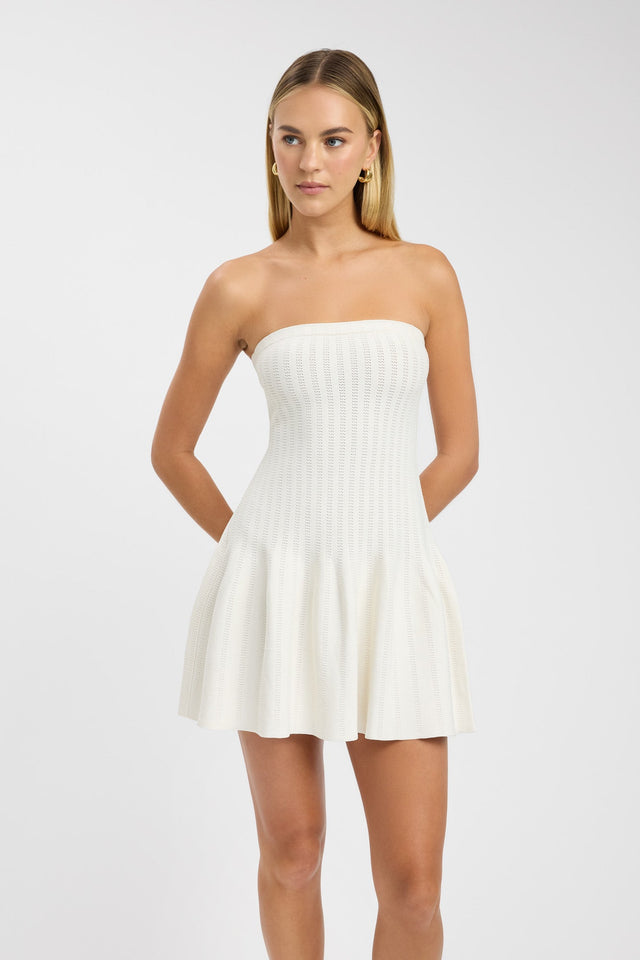 front Belle Mini Dress Kookai Fit-and-flare Mini Fitted Straight darkblue womens-dresses 