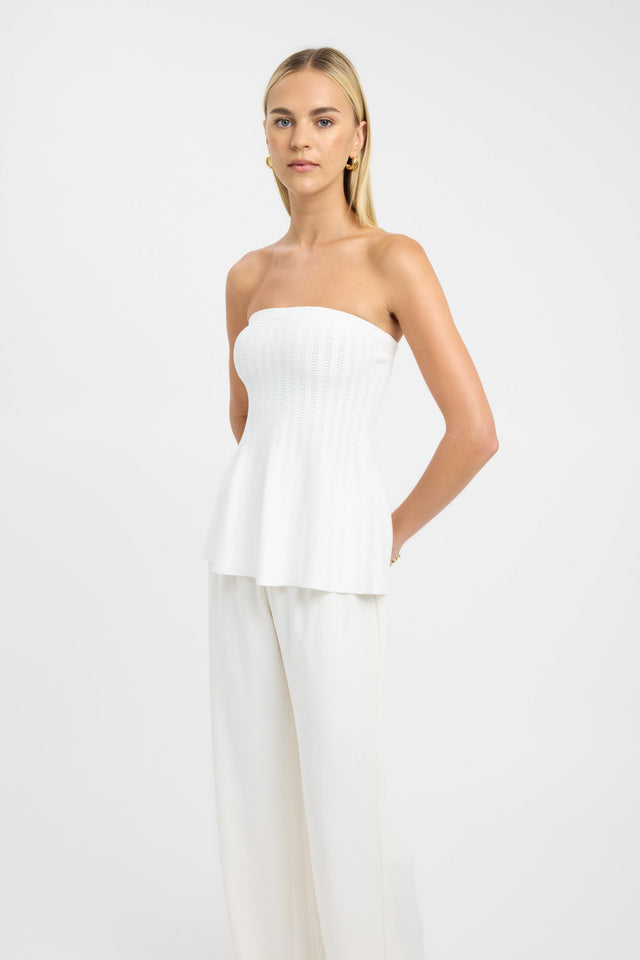 side Belle Top Kookai Fitted Straight Sleeveless Womens-Blouse 