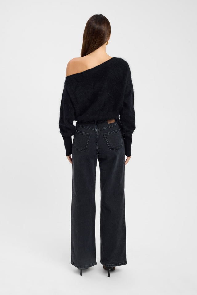 back Geneva One Shoulder Jumper Kookai Asymmetry Relaxed beige womens-jumpers 