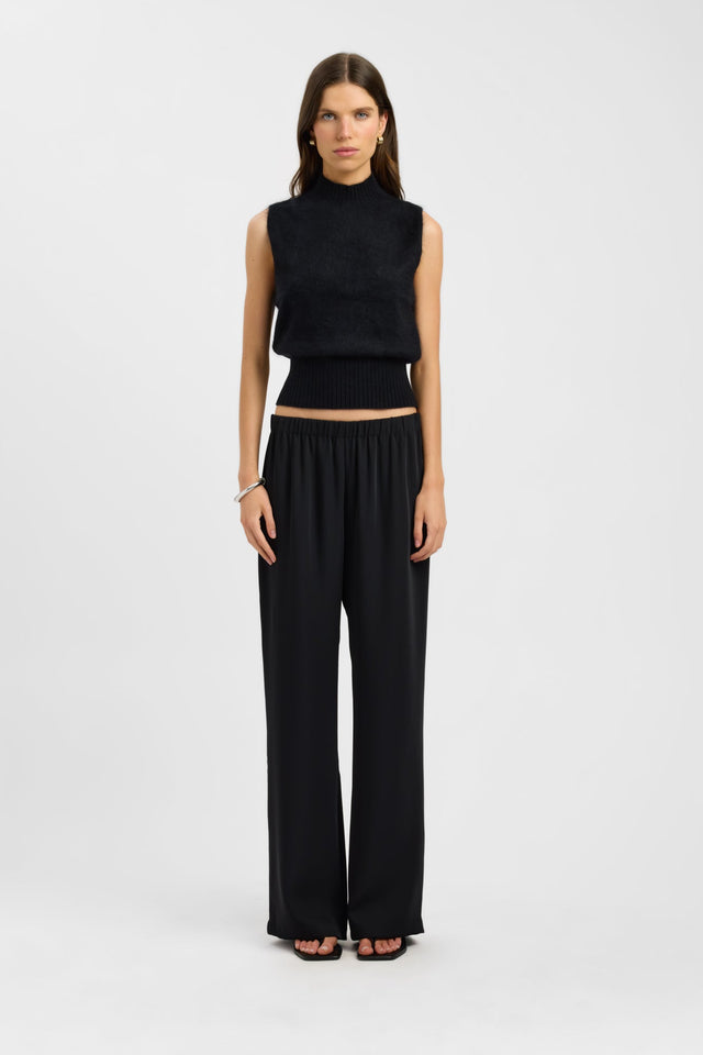 side Geneva Tank Kookai Fitted Boatneck Sleeveless Womens-Blouse 