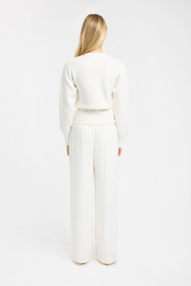 back Dalton Ribbed Cardigan Kookai Relaxed V-neck Long sleeve Womens-Blouse 