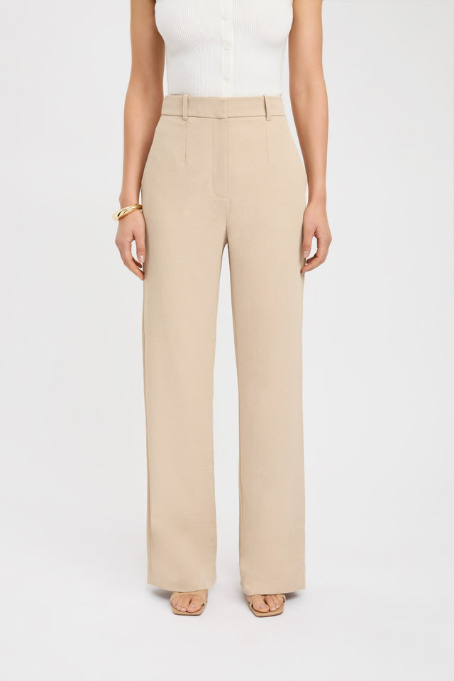 product Ariel Straight Leg Pant Kookai Regular High-rise beige womens-regular-pants 