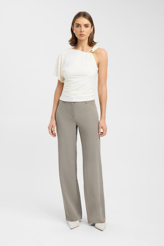 front Ariel Low Rise Pant Kookai relaxed Low-rise grey womens-regular-pants 