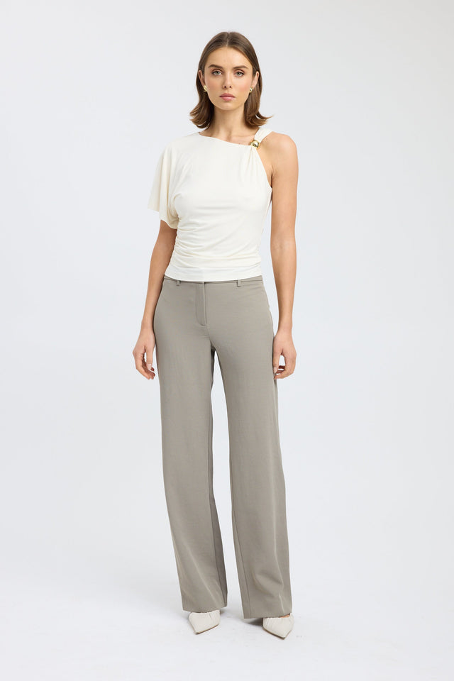 side London Top Kookai Fitted Asymmetry Short sleeves Womens-Blouse 