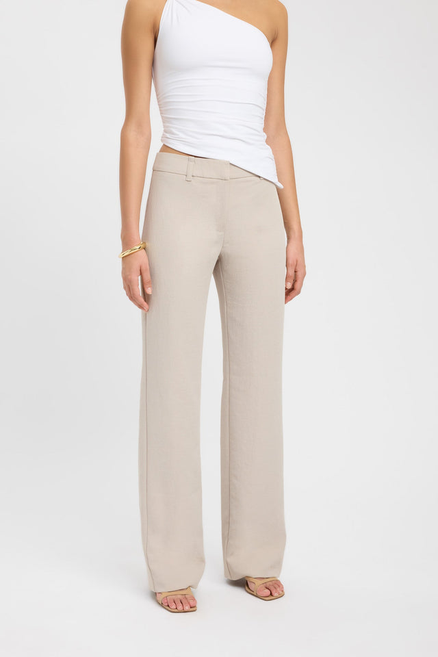 back Ariel Low Rise Pant Kookai relaxed Low-rise brown womens-regular-pants 