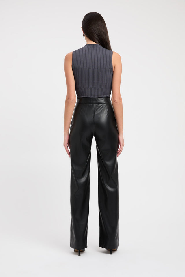 back Phoenix Staple Pant Kookai Wide-leg High-rise black womens-regular-pants 