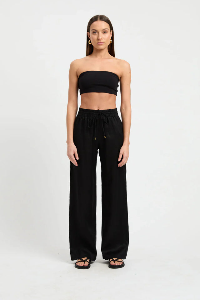 front Malia Crop Kookai Fitted Straight Sleeveless Womens-Blouse 