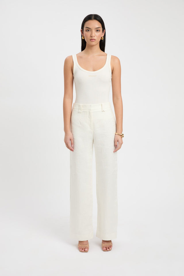 side Palm Tailored Pant Kookai Regular Mid-rise white womens-regular-pants 