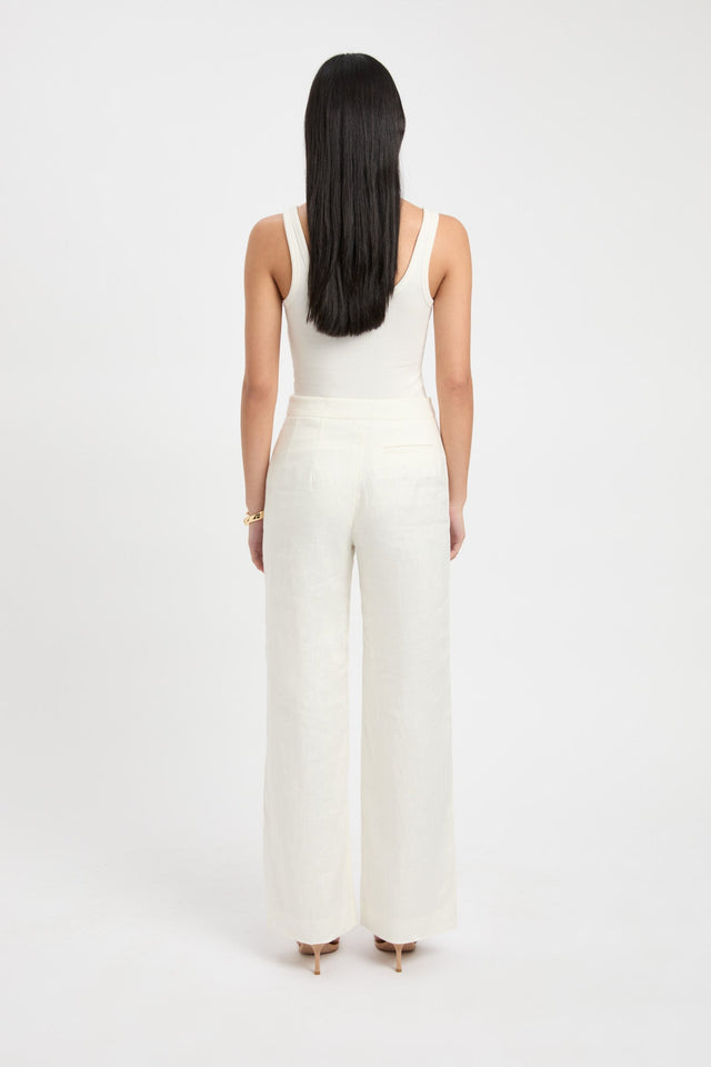 back Palm Tailored Pant Kookai Regular Mid-rise white womens-regular-pants 