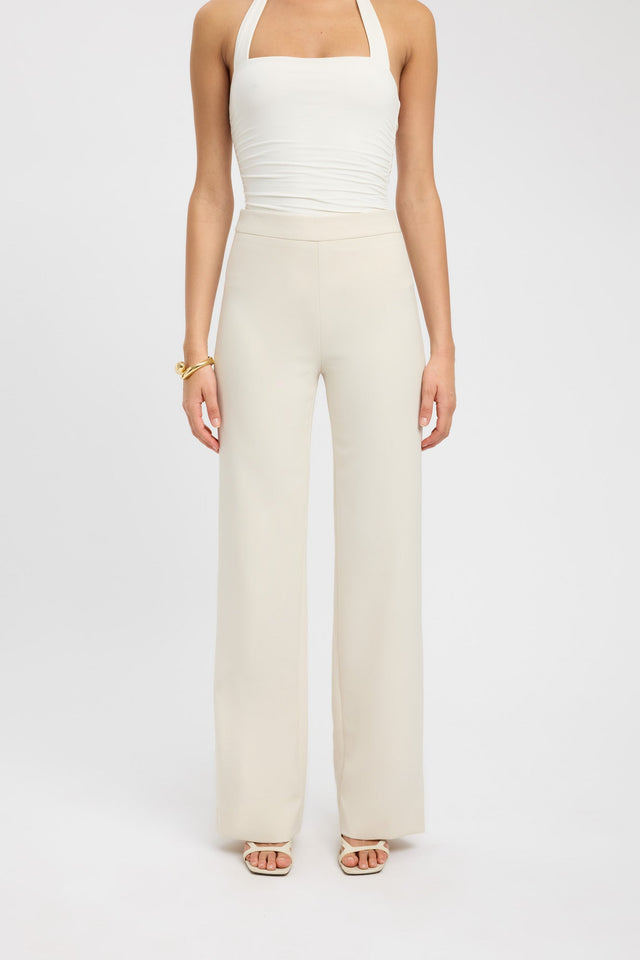 back Alto Long Flare Pants Kookai relaxed High-rise grey womens-regular-pants 