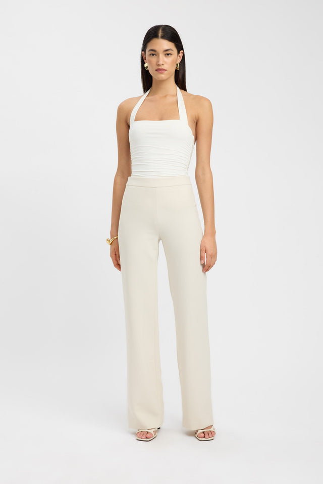 front Alto Long Flare Pants Kookai relaxed High-rise grey womens-regular-pants 