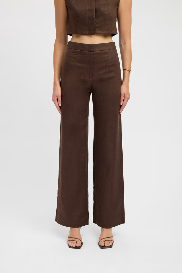 front Palm Staple Pant Kookai Wide-leg High-rise black womens-regular-pants 