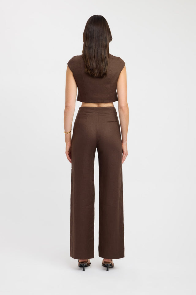 back Palm Staple Pant Kookai Wide-leg High-rise black womens-regular-pants 