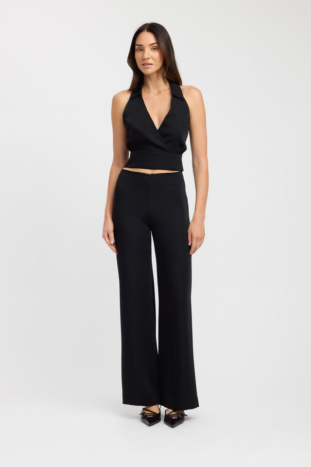 front Maria Staple Pant Kookai relaxed High-rise black womens-regular-pants 