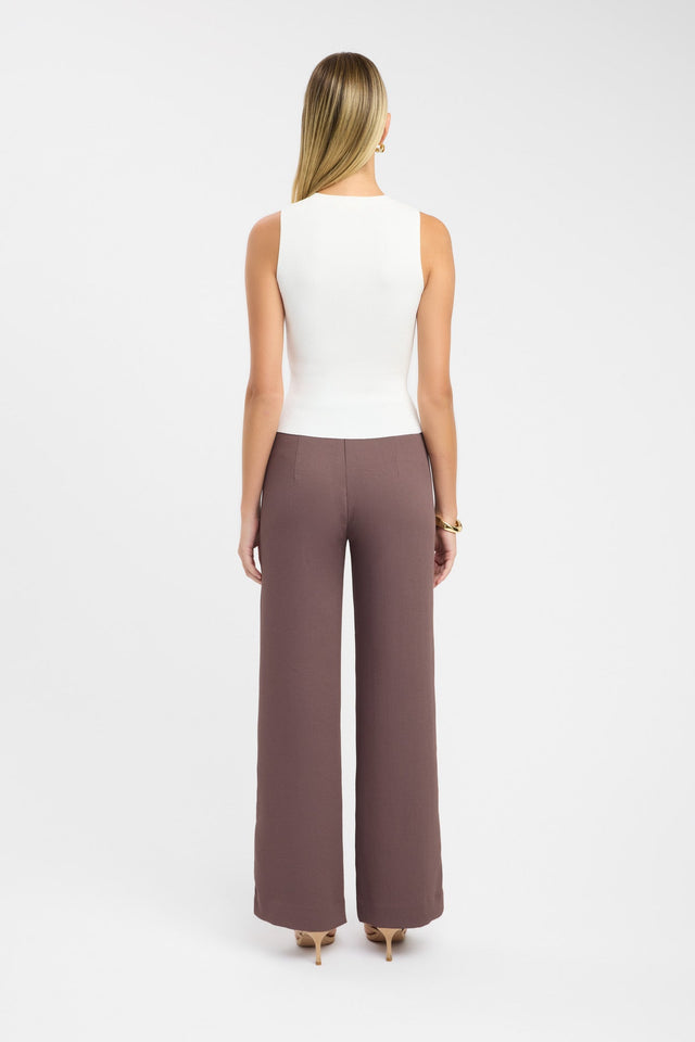 back Oyster Pants Kookai relaxed High-rise black womens-regular-pants 