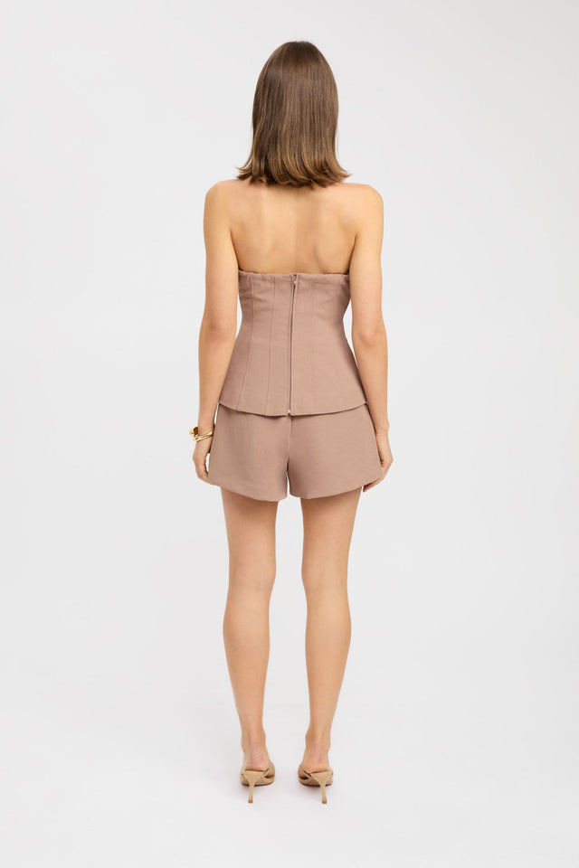 back Ariel Corset Kookai Fitted Straight Sleeveless Womens-Blouse 