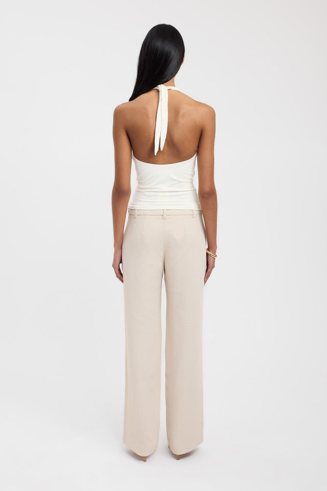 back Oyster Core Low Rise Pant Kookai relaxed Low-rise brown womens-regular-pants 