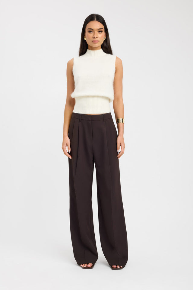 front Opal Adjustable Pant Kookai Wide-leg High-rise brown womens-regular-pants 