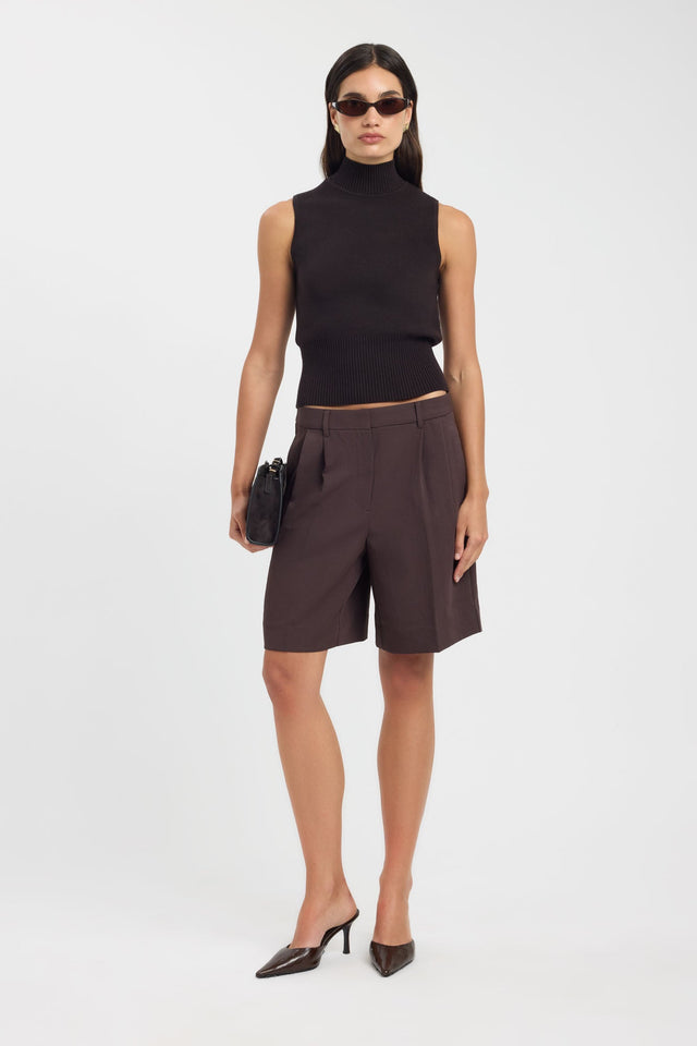 front Ariel Low Rise Bermuda Short Kookai High-rise Relaxed womens-shorts 