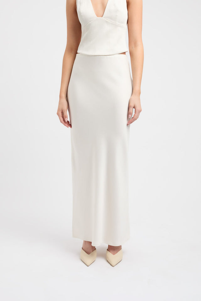 product Milan Slip Skirt Kookai Curved Midi white womens-skirts 
