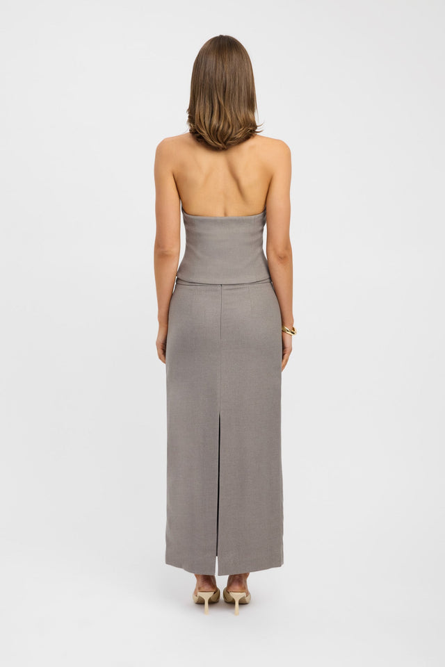 back Raine Core Midi Skirt Kookai Straight Maxi black womens-skirts 