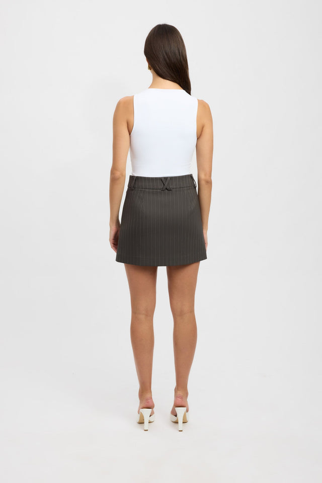 back Bergen Mini Skirt Kookai Straight Mini brown womens-skirts 