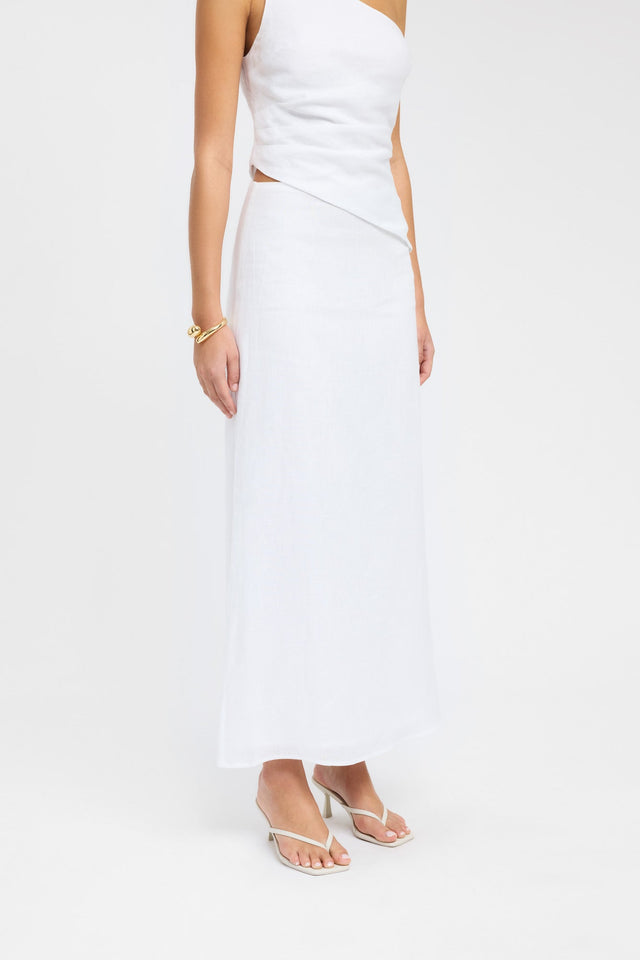 side Tahiti Core Maxi Skirt Kookai Straight Maxi brown womens-skirts 