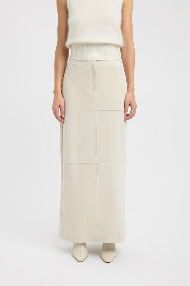 front Suki Maxi Skirt Kookai Straight Maxi brown womens-skirts 