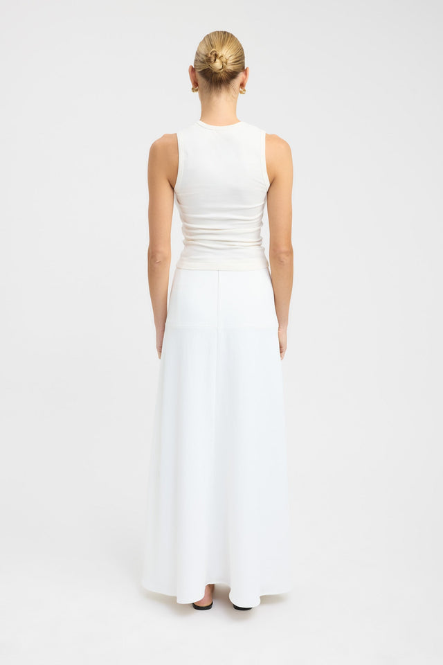 back Oyster Full Maxi Skirt Kookai Straight Maxi womens-skirts 