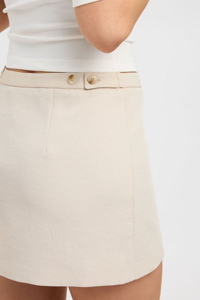 Oyster Button Mini Skirt