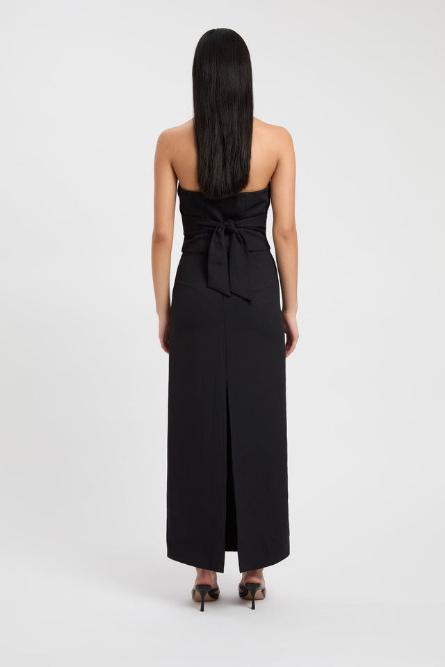 back Ariel Midi Skirt Kookai Straight Maxi brown womens-skirts 