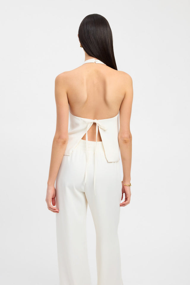 back Maria Core Top Kookai Relaxed Roundneck Sleeveless Womens-Blouse 