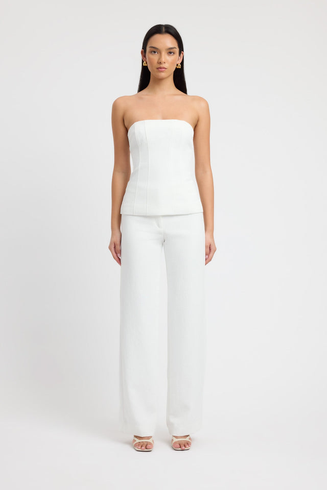 side Ariel Corset Kookai Fitted Straight Sleeveless Womens-Blouse 