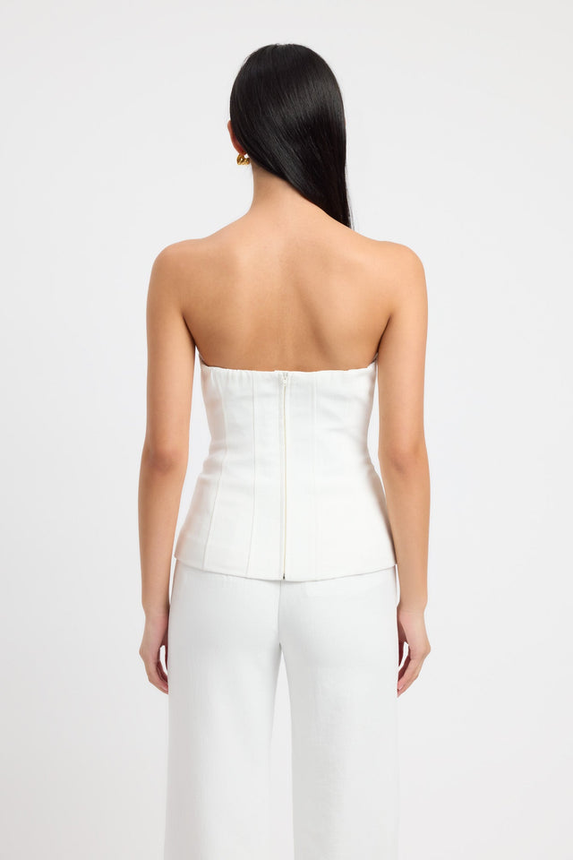 back Ariel Corset Kookai Fitted Straight Sleeveless Womens-Blouse 